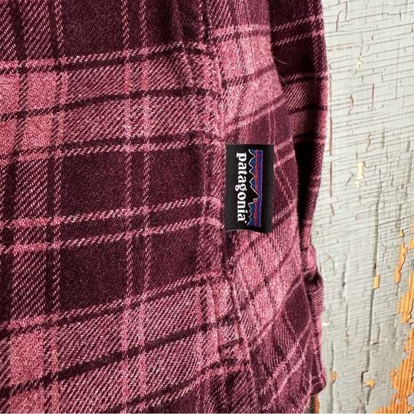Patagonia Women's Long Sleeve Organic Cotton Heywood Flannel Button Up Size 12 - Picture 6 of 7
